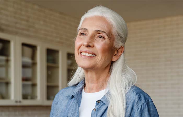 Woman smiling